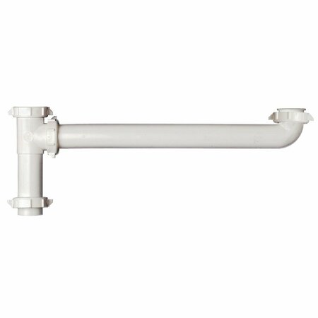 ALL-SOURCE 1-1/2 In. x 16 In. White Plastic End Outlet Waste 125A-16WK